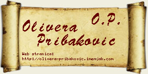 Olivera Pribaković vizit kartica